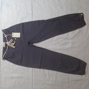 L.T.J. Letters to Juliet Grey High Waist Joggers Zip Cuff Rope Belt Sz S NWT